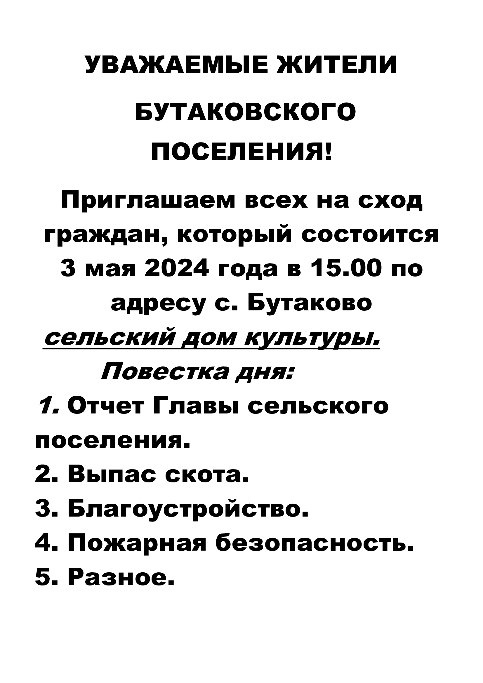 Отчет Главы сельского поселения.